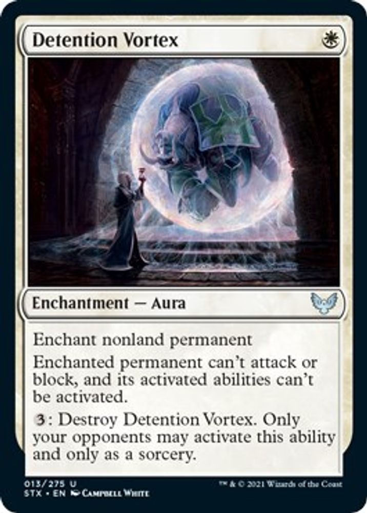 2021 Magic: The Gathering: Strixhaven: School of Mages (STX) - Detention Vortex (#13, Uncommon) (, Near Mint)