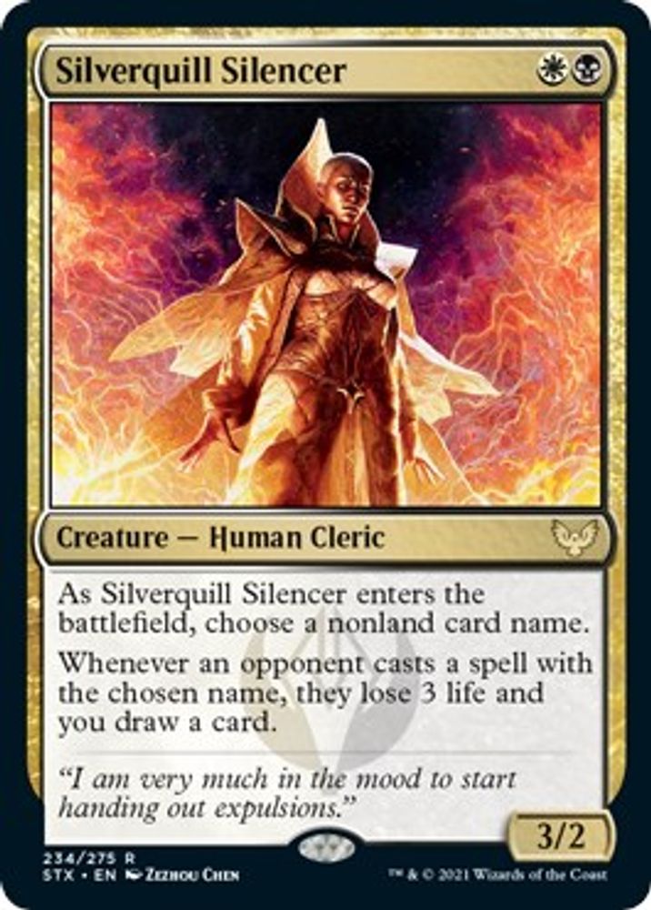 2021 Magic: The Gathering: Strixhaven: School of Mages (STX) - Silverquill Silencer (#234, Rare) (, Near Mint)