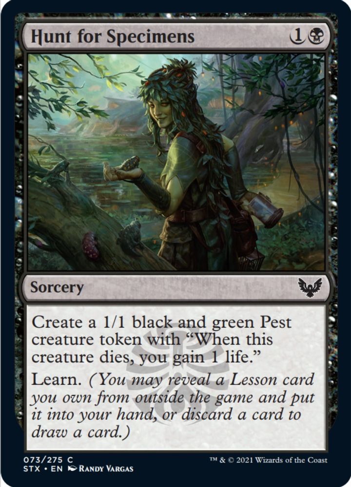 2021 Magic: The Gathering: Strixhaven: School of Mages (STX) - Hunt for Specimens (#73, Common) (, Near Mint)