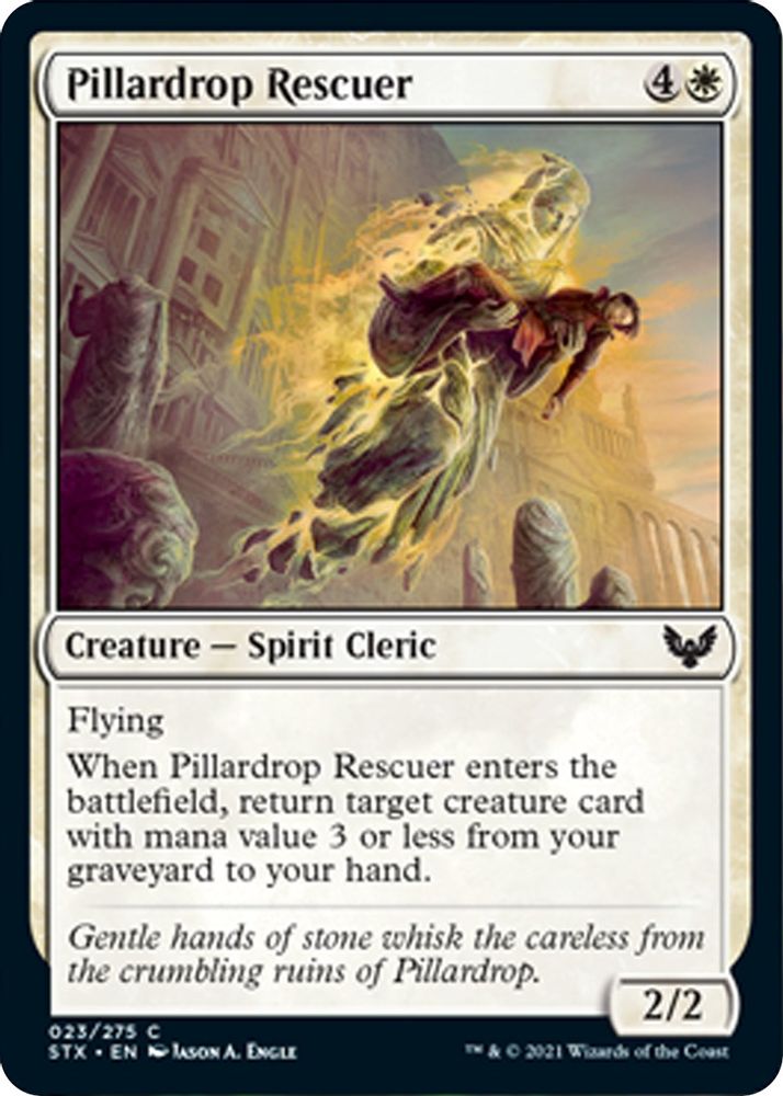 2021 Magic: The Gathering: Strixhaven: School of Mages (STX) - Pillardrop Rescuer (#23, Common)