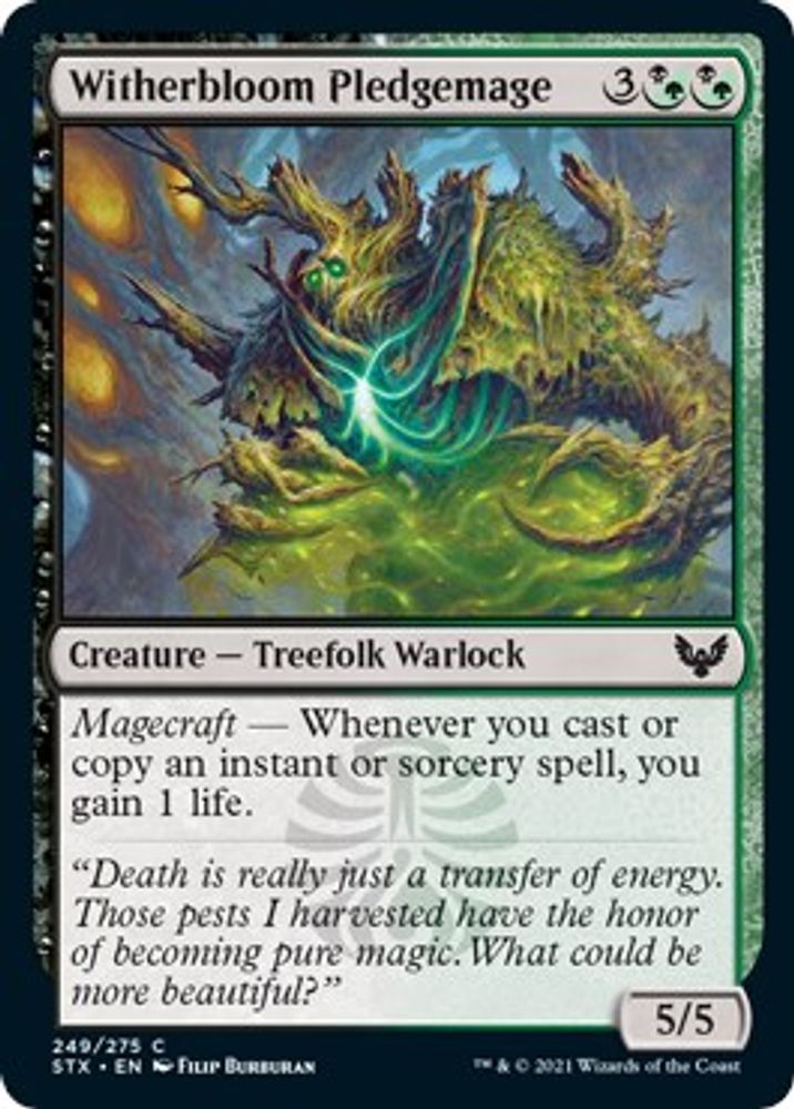 2021 Magic: The Gathering: Strixhaven: School of Mages (STX) - Witherbloom Pledgemage (#249, Common) (, Near Mint)