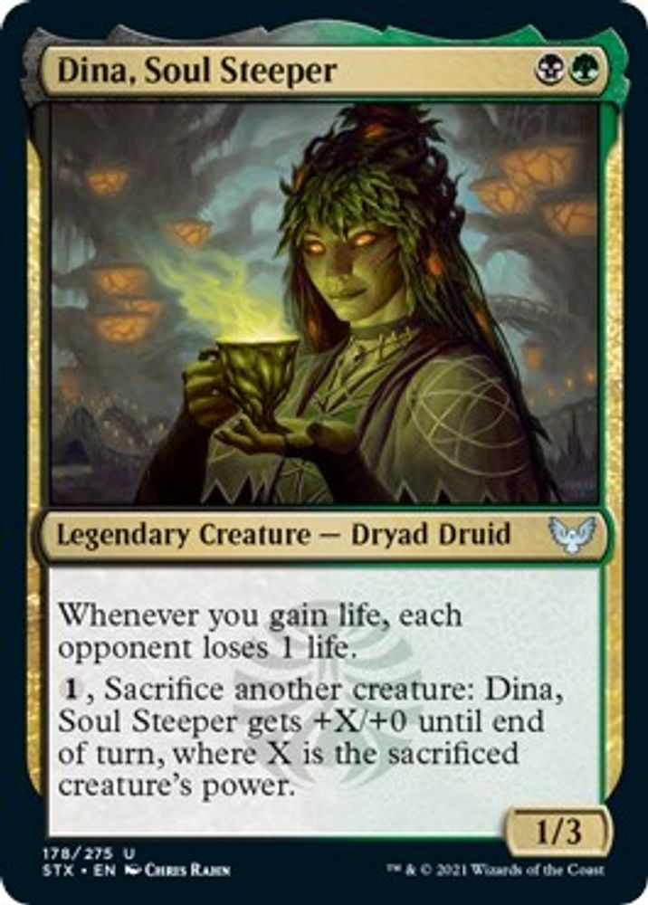 2021 Magic: The Gathering: Strixhaven: School of Mages (STX) - Dina Soul Steeper (#178, Uncommon) (, Near Mint)