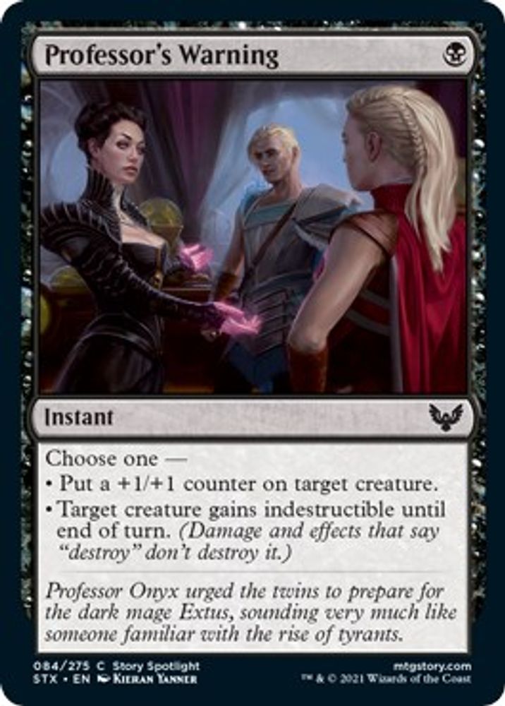 2021 Magic: The Gathering: Strixhaven: School of Mages (STX) - Professors Warning (#84, Common) (, Near Mint)