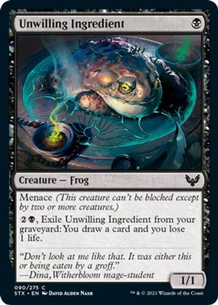 2021 Magic: The Gathering: Strixhaven: School of Mages (STX) - Unwilling Ingredient (#90, Common) (, Near Mint)