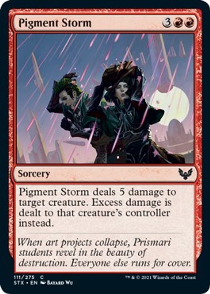 2021 Magic: The Gathering: Strixhaven: School of Mages (STX) - Pigment Storm (#111, Common) (, Near Mint)