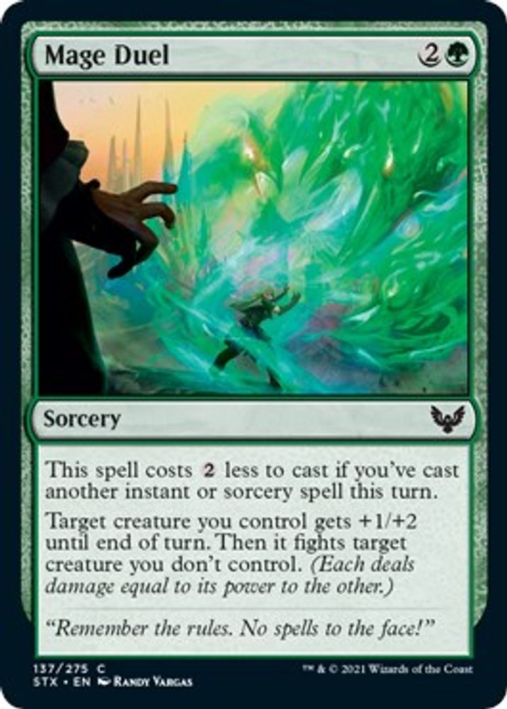 2021 Magic: The Gathering: Strixhaven: School of Mages (STX) - Mage Duel (#137, Common) (, Near Mint)