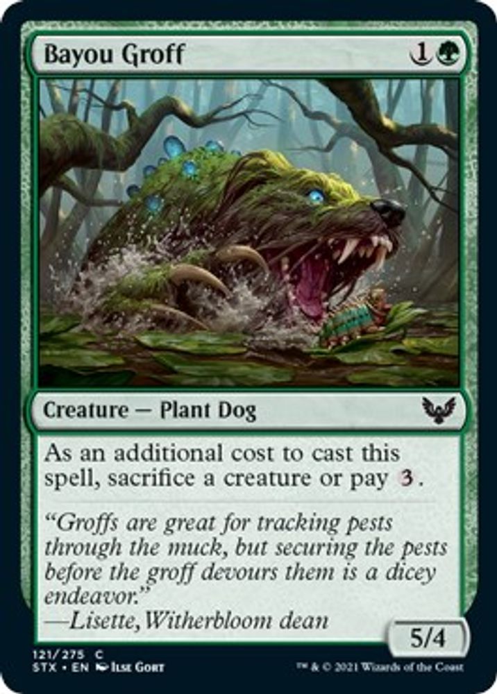 2021 Magic: The Gathering: Strixhaven: School of Mages (STX) - Bayou Groff (#121, Common) (, Near Mint)