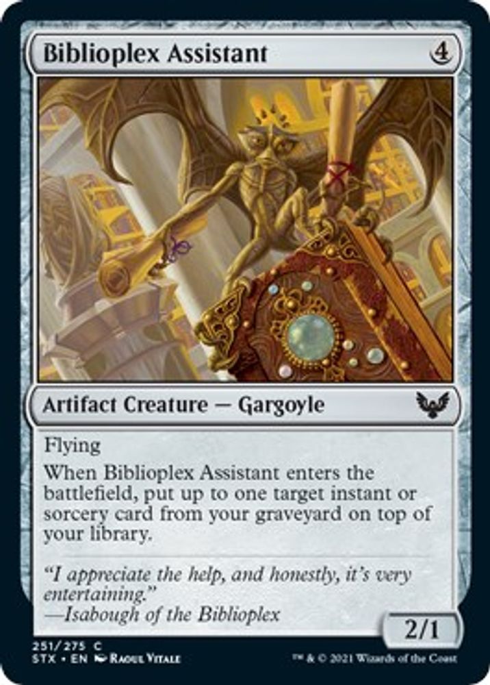 2021 Magic: The Gathering: Strixhaven: School of Mages (STX) - Biblioplex Assistant (#251, Common) (, Near Mint)