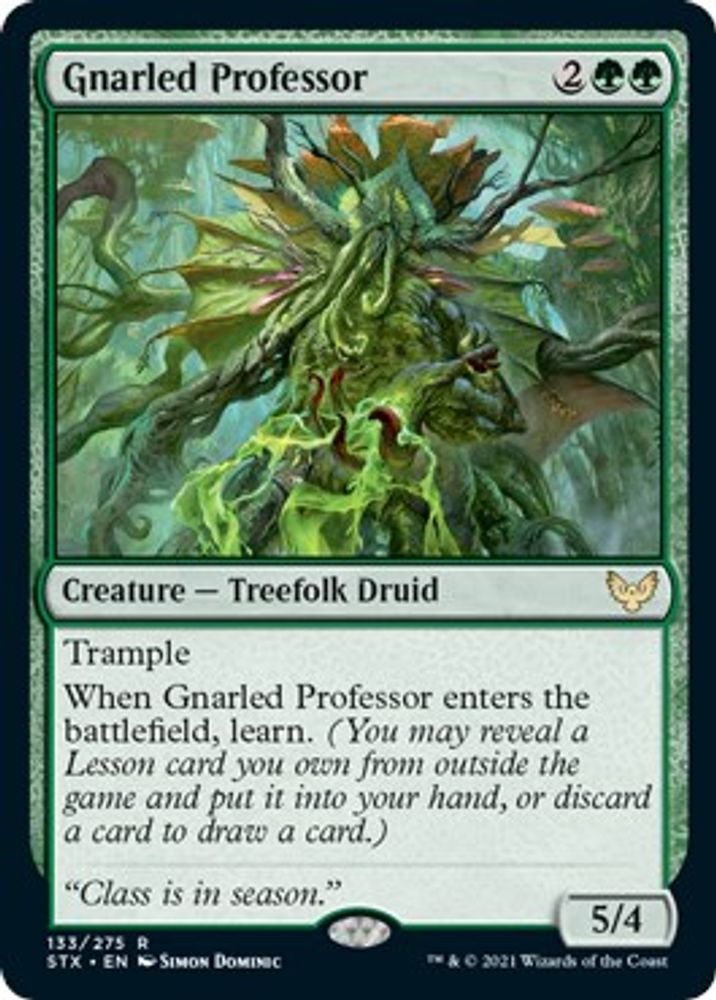 2021 Magic: The Gathering: Strixhaven: School of Mages (STX) - Gnarled Professor (#133, Rare) (, Near Mint)