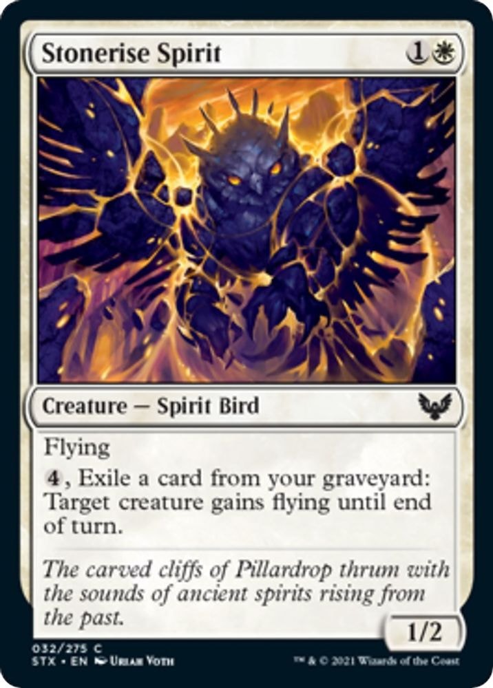 2021 Magic: The Gathering: Strixhaven: School of Mages (STX) - Stonerise Spirit (#32, Common) (, Near Mint)
