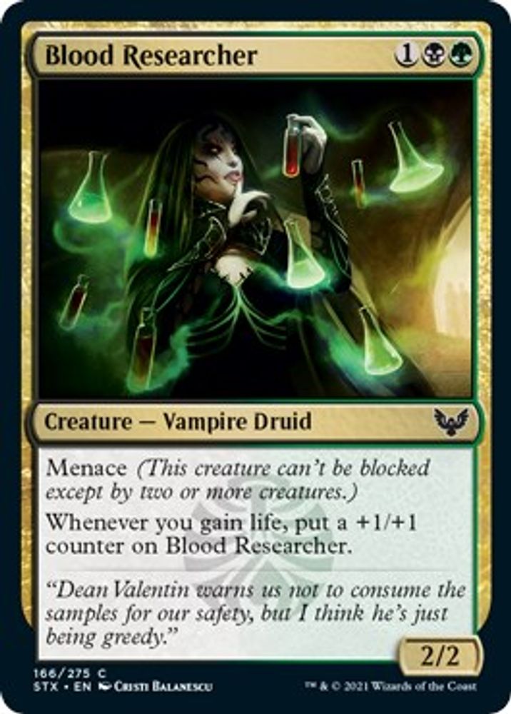 2021 Magic: The Gathering: Strixhaven: School of Mages (STX) - Blood Researcher (#166, Common) (, Near Mint)