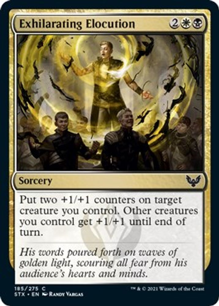2021 Magic: The Gathering: Strixhaven: School of Mages (STX) - Exhilarating Elocution (#185, Common) (, Near Mint)