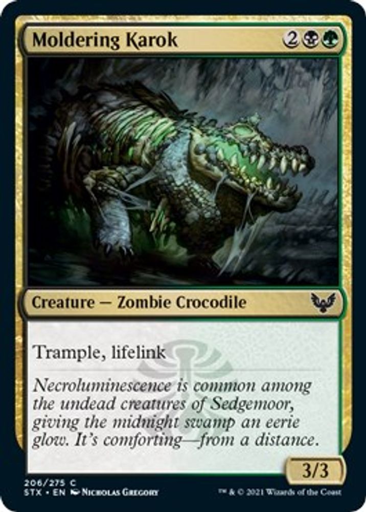 2021 Magic: The Gathering: Strixhaven: School of Mages (STX) - Moldering Karok (#206, Common) (, Near Mint)