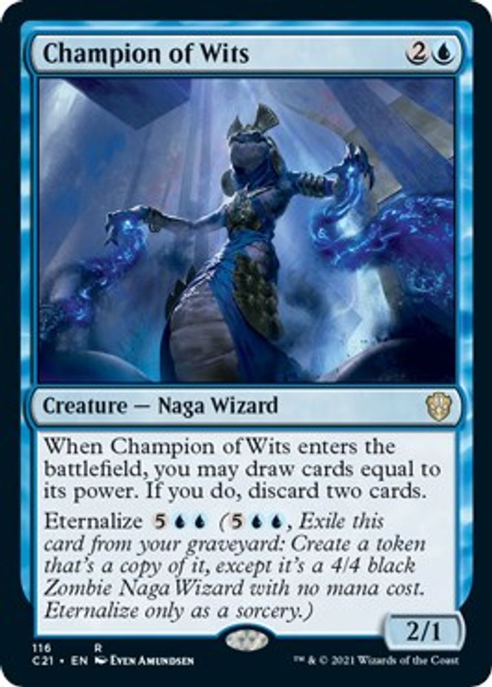 2021 Magic: The Gathering: Commander 2021 (C21) - Champion of Wits (#116, Rare) (, Near Mint)