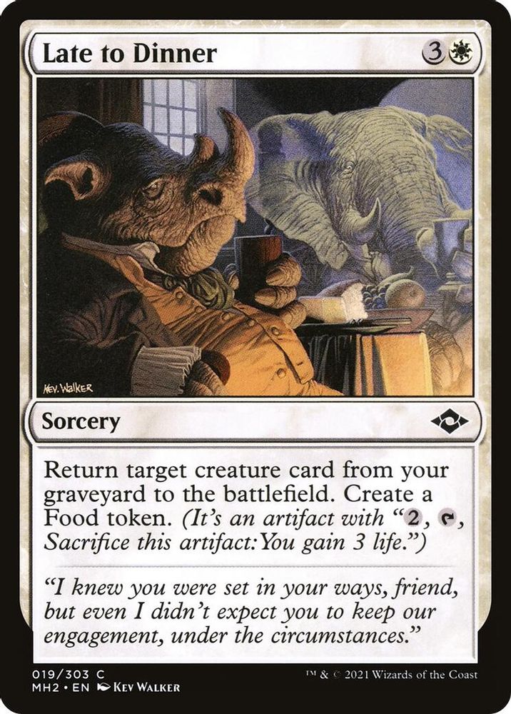 2021 Magic: The Gathering: Modern Horizons 2 (MH2) - Late to Dinner (#19, Common) (, Near Mint)