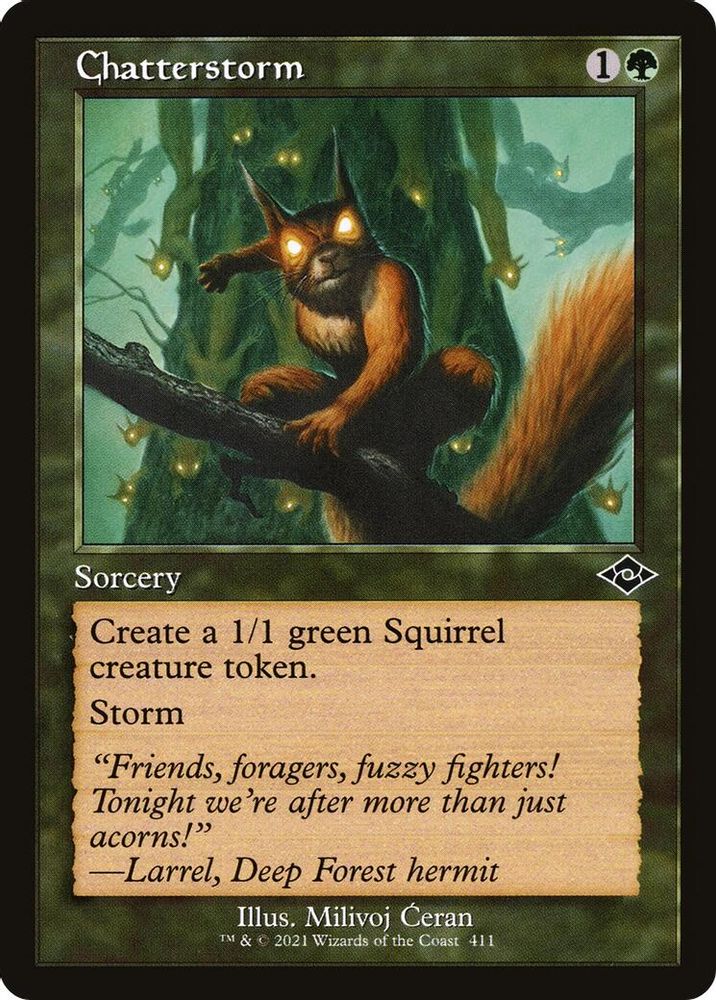 2021 Magic: The Gathering: Modern Horizons 2 (MH2) - Chatterstorm Retro Frame (#411, Common) (, Near Mint)
