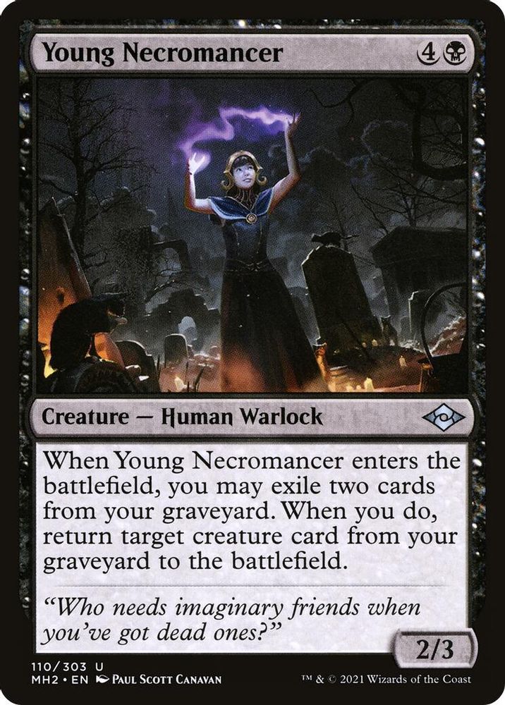 2021 Magic: The Gathering: Modern Horizons 2 (MH2) - Young Necromancer (#110, Uncommon) (, Near Mint)