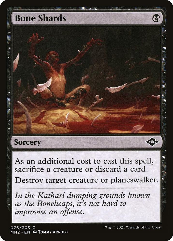 2021 Magic: The Gathering: Modern Horizons 2 (MH2) - Bone Shards (#76, Common) (, Near Mint)