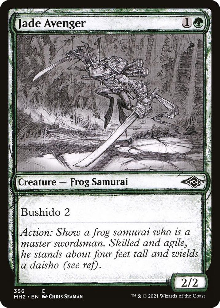 2021 Magic: The Gathering: Modern Horizons 2 (MH2) - Jade Avenger Showcase (#356, Common) (, Near Mint)