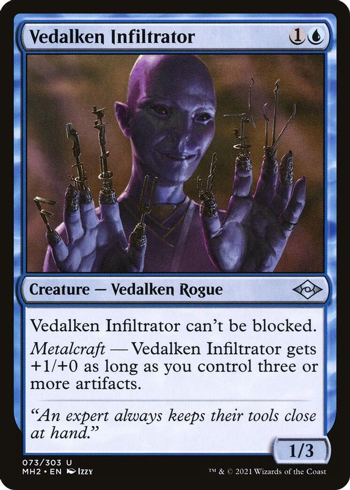 2021 Magic: The Gathering: Modern Horizons 2 (MH2) - Vedalken Infiltrator (#73, Uncommon) (, Near Mint)