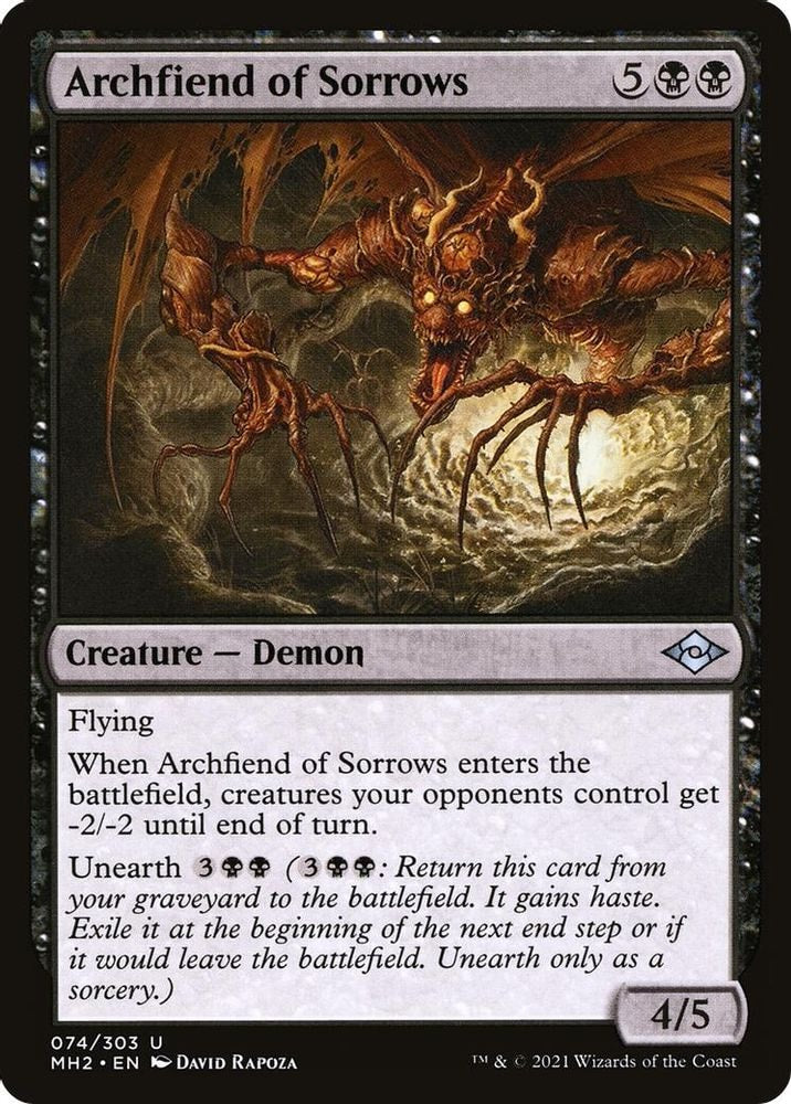 2021 Magic: The Gathering: Modern Horizons 2 (MH2) - Archfiend of Sorrows (#74, Uncommon) (, Near Mint)