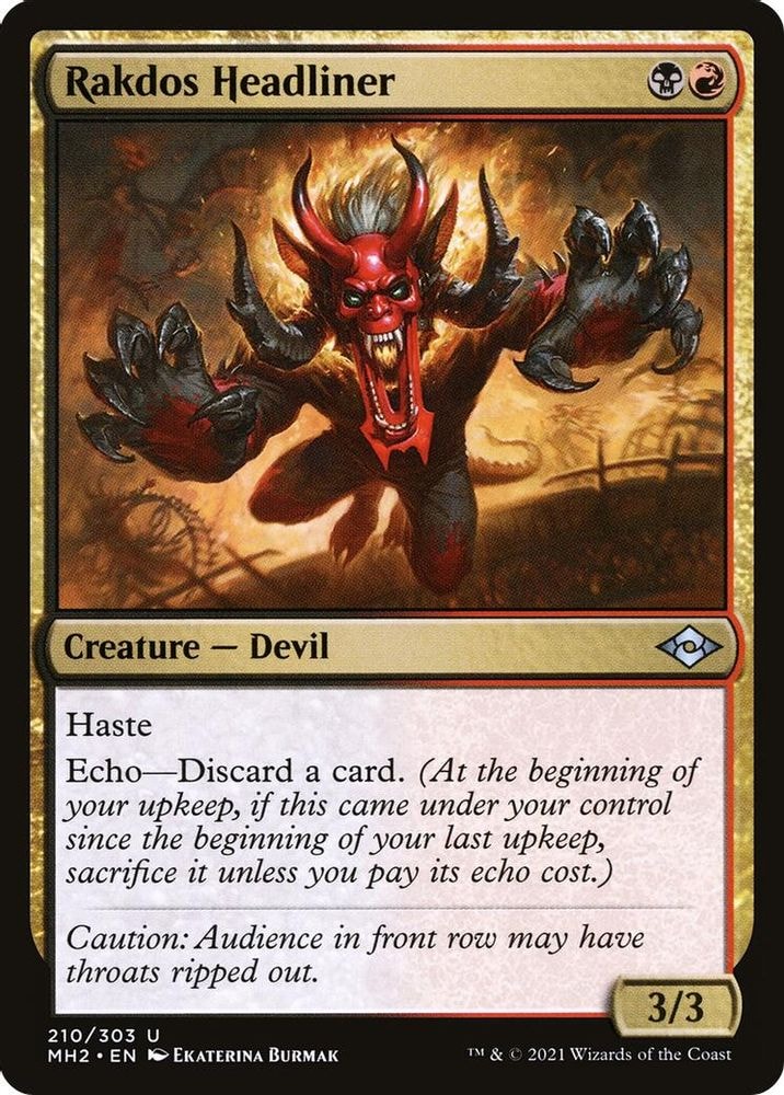 2021 Magic: The Gathering: Modern Horizons 2 (MH2) - Rakdos Headliner (#210, Uncommon) (, Near Mint)