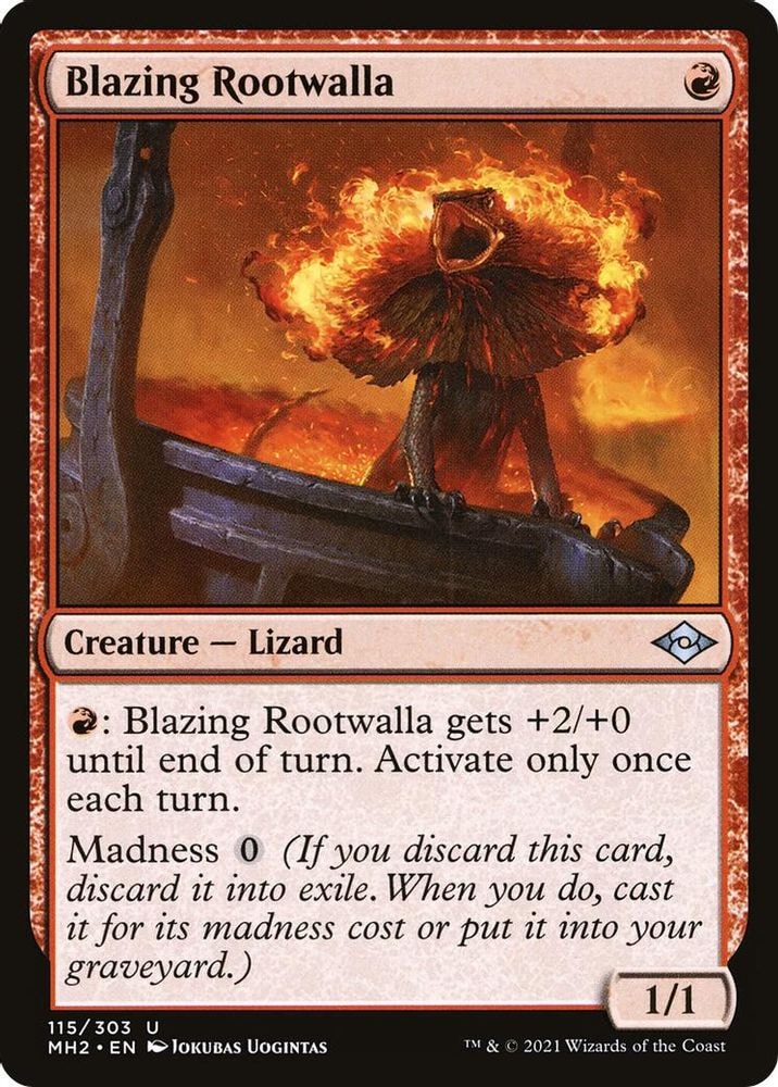 2021 Magic: The Gathering: Modern Horizons 2 (MH2) - Blazing Rootwalla (#115, Uncommon) (, Near Mint)