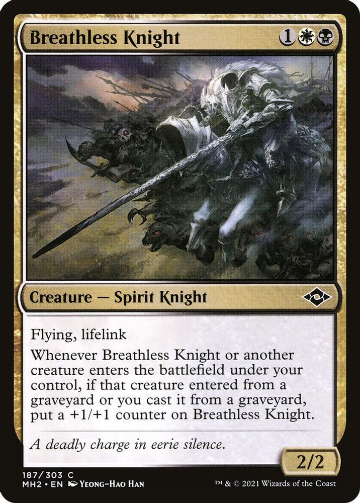2021 Magic: The Gathering: Modern Horizons 2 (MH2) - Breathless Knight (#187, Common)