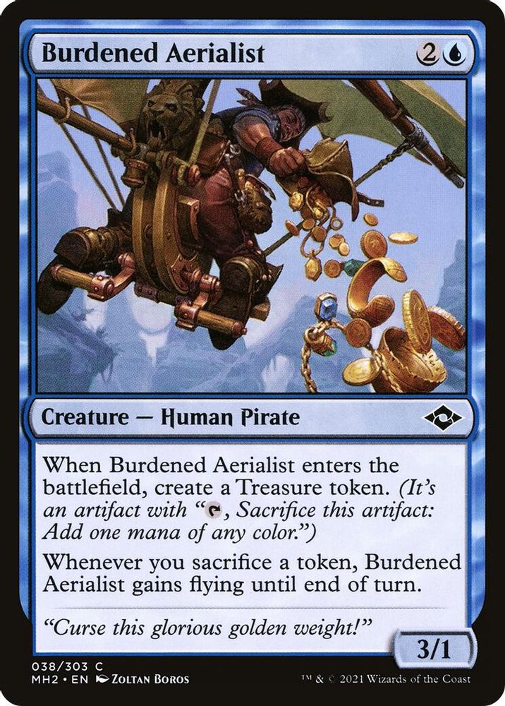 2021 Magic: The Gathering: Modern Horizons 2 (MH2) - Burdened Aerialist (#38, Common) (, Near Mint)