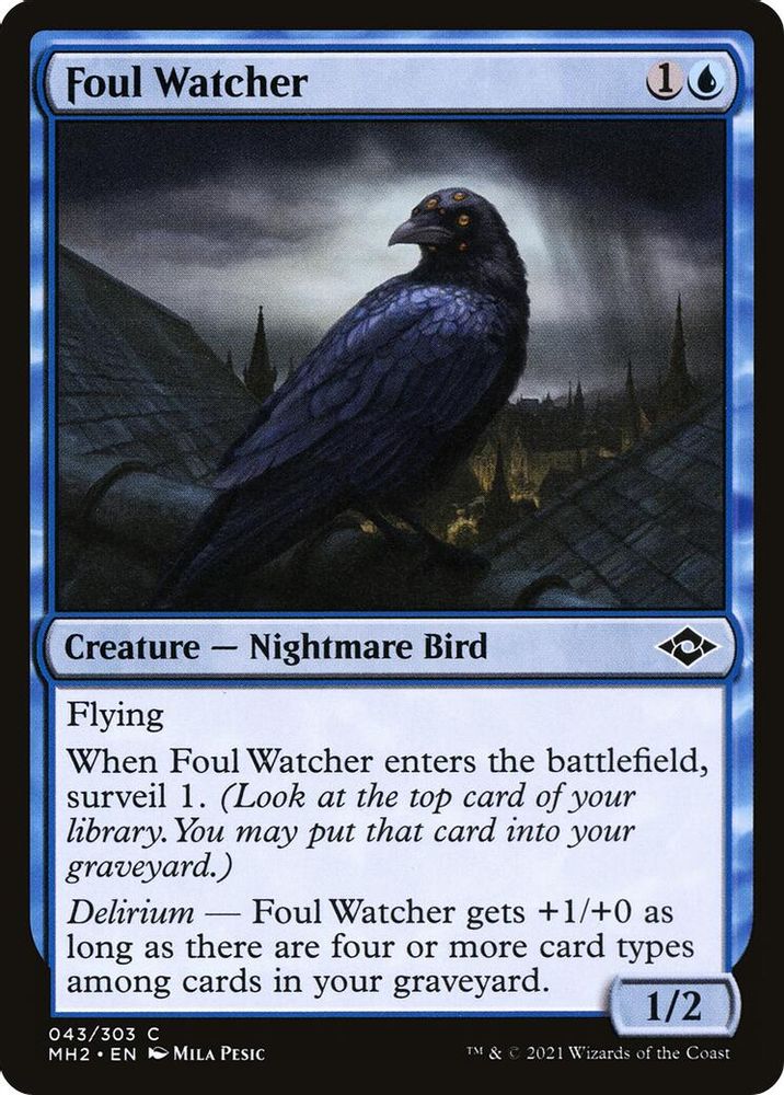 2021 Magic: The Gathering: Modern Horizons 2 (MH2) - Foul Watcher (#43, Common) (, Near Mint)