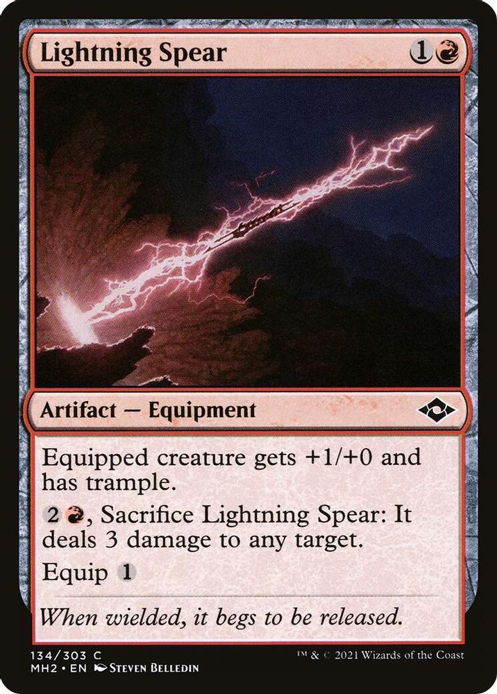 2021 Magic: The Gathering: Modern Horizons 2 (MH2) - Lightning Spear (#134, Common) (Foil, Near Mint)