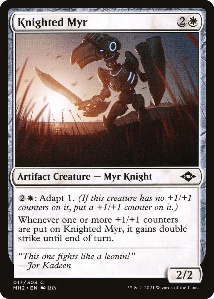 2021 Magic: The Gathering: Modern Horizons 2 (MH2) - Knighted Myr (#17, Common) (, Near Mint)