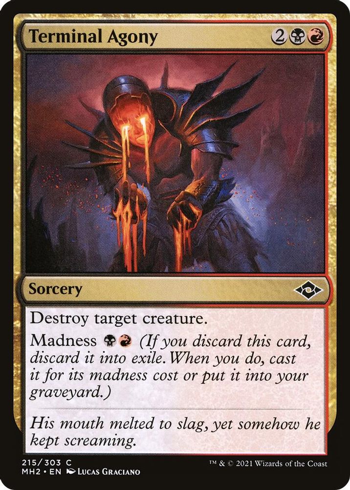 2021 Magic: The Gathering: Modern Horizons 2 (MH2) - Terminal Agony (#215, Common) (, Near Mint)