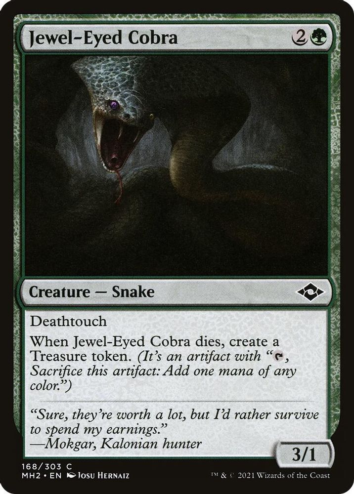 2021 Magic: The Gathering: Modern Horizons 2 (MH2) - Jewel Eyed Cobra (#168, Common) (, Near Mint)
