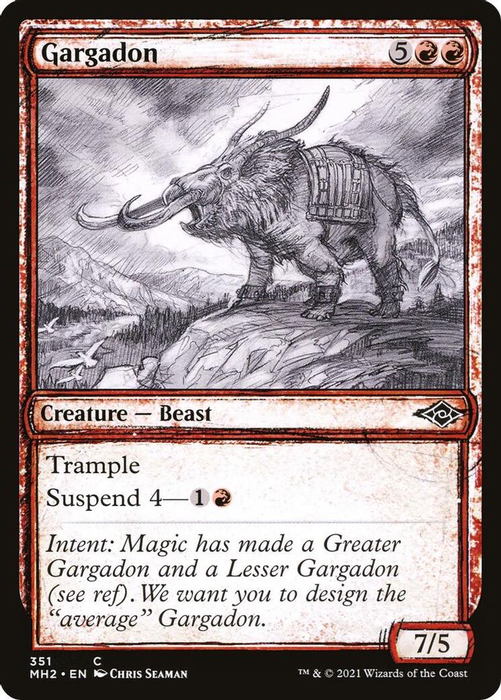 2021 Magic: The Gathering: Modern Horizons 2 (MH2) - Gargadon Showcase (#351, Common) (, Near Mint)