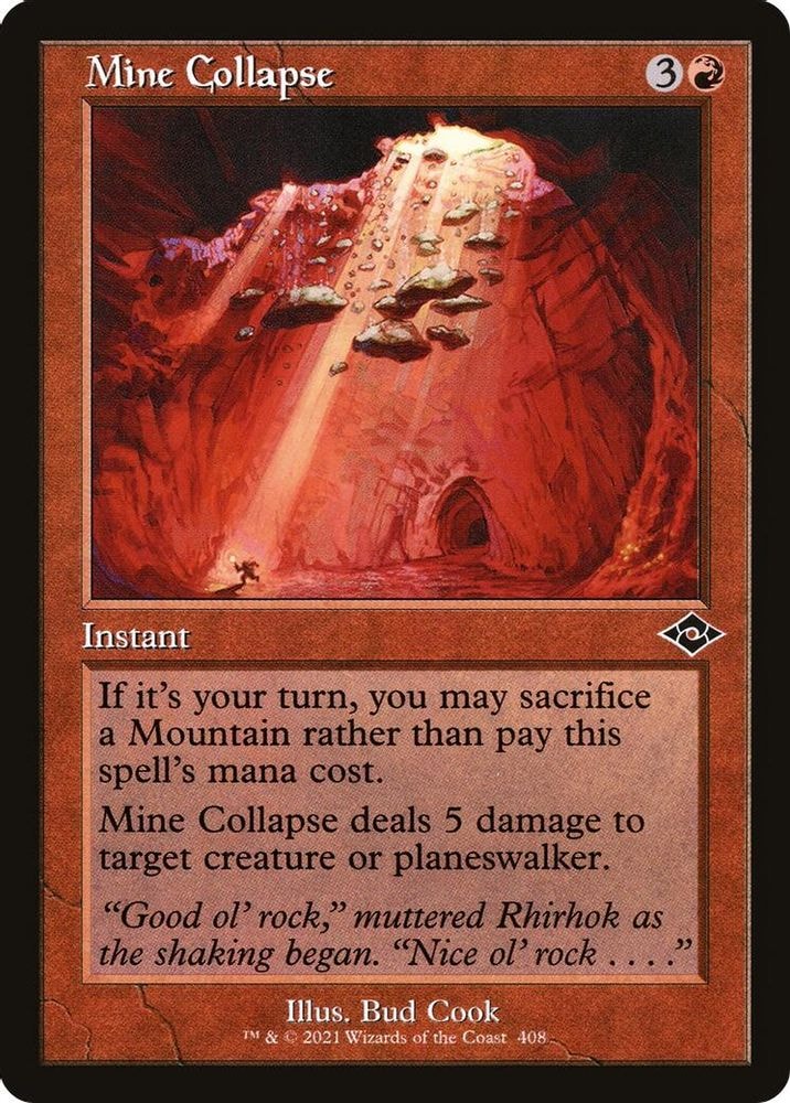 2021 Magic: The Gathering: Modern Horizons 2 (MH2) - Mine Collapse Retro Frame (#408, Common) (, Near Mint)