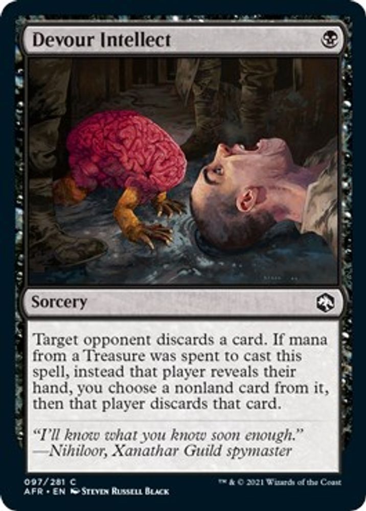 2021 Magic: The Gathering: Adventures in the Forgotten Realms (AFR) - Devour Intellect (#97, Common) (, Near Mint)