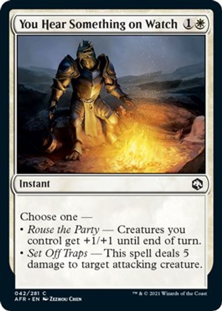 2021 Magic: The Gathering: Adventures in the Forgotten Realms (AFR) - You Hear Something on Watch (#42, Common) (, Near Mint)