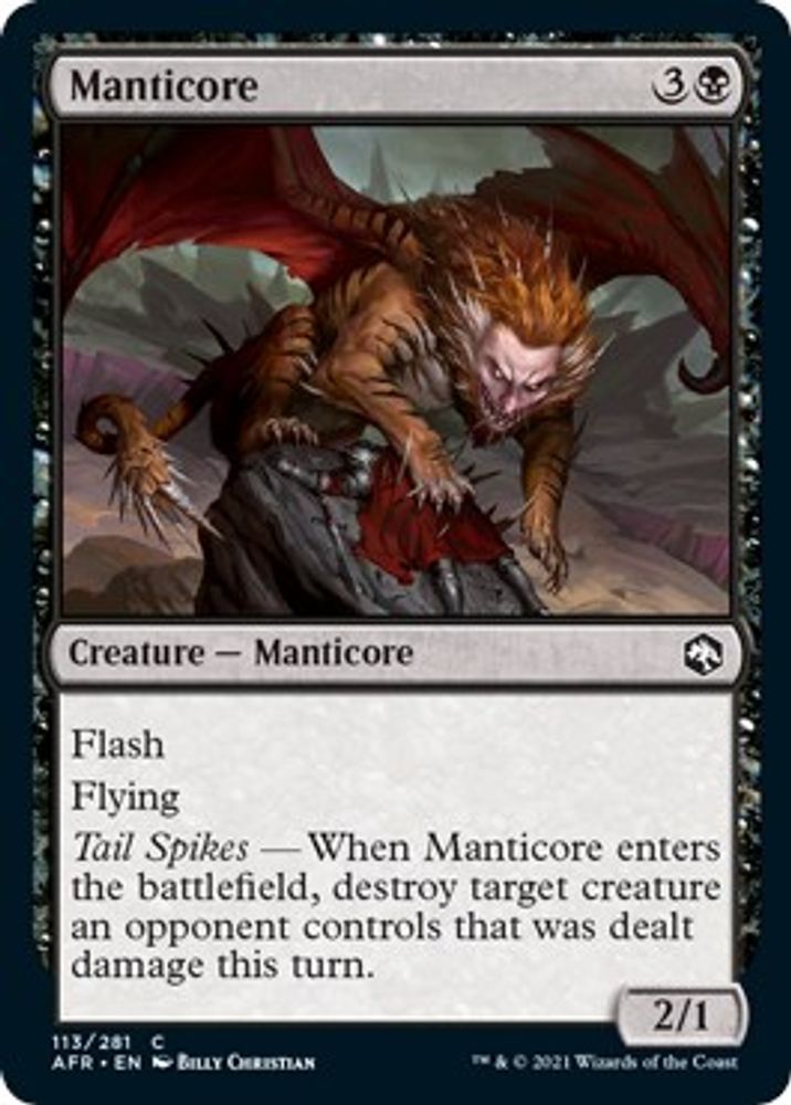 2021 Magic: The Gathering: Adventures in the Forgotten Realms (AFR) - Manticore (#113, Common) (, Near Mint)