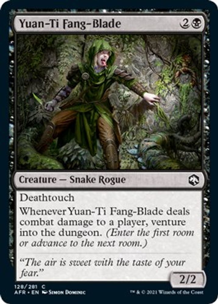 2021 Magic: The Gathering: Adventures in the Forgotten Realms (AFR) - Yuan Ti Fang Blade (#128, Common) (, Near Mint)