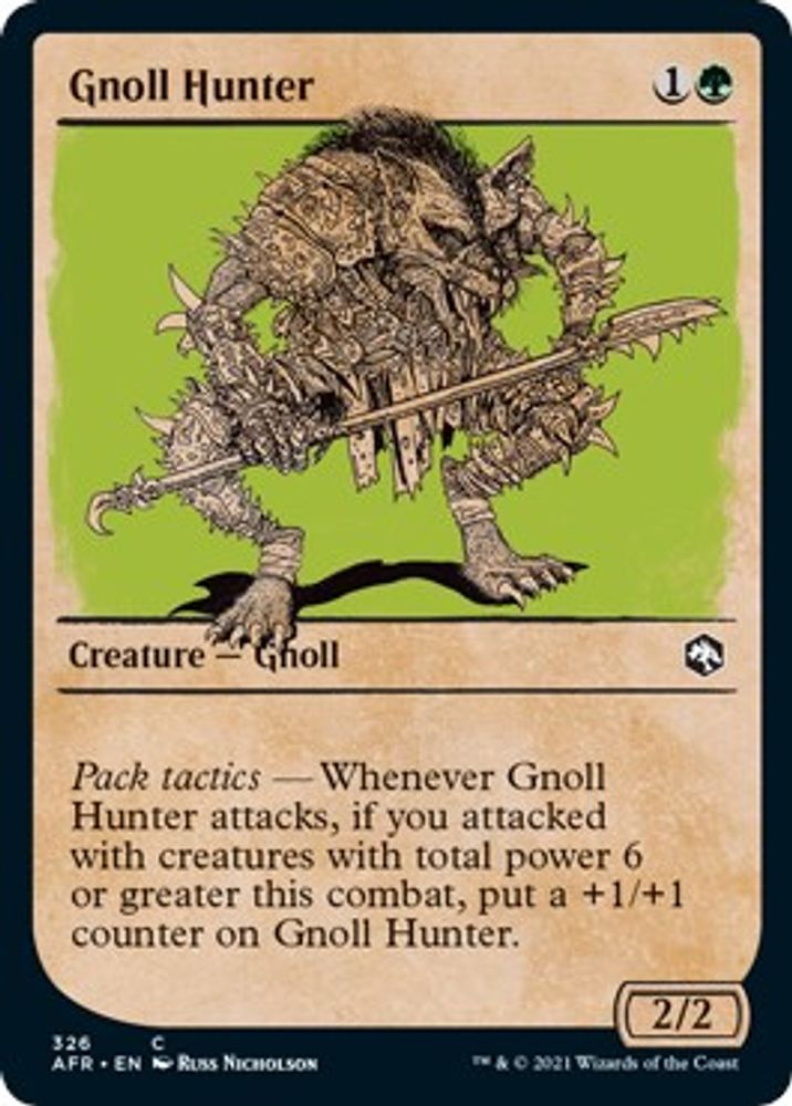 2021 Magic: The Gathering: Adventures in the Forgotten Realms (AFR) - Gnoll Hunter Showcase (#326, Common) (, Near Mint)