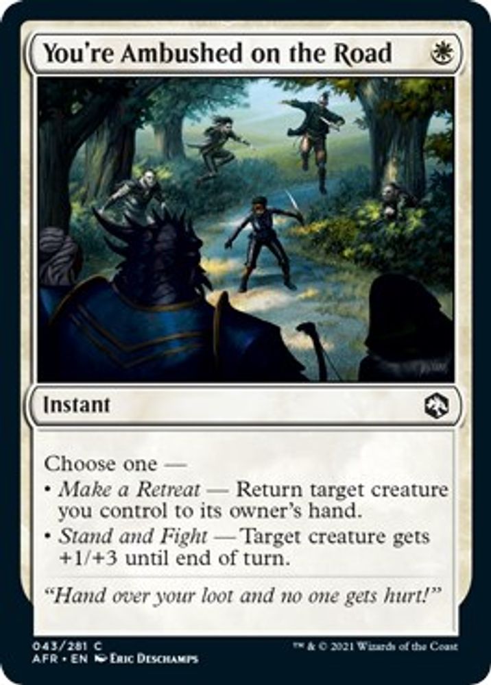 2021 Magic: The Gathering: Adventures in the Forgotten Realms (AFR) - Youre Ambushed on the Road (#43, Common) (, Near Mint)