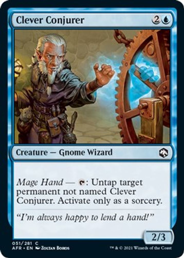 2021 Magic: The Gathering: Adventures in the Forgotten Realms (AFR) - Clever Conjurer (#51, Common) (, Near Mint)
