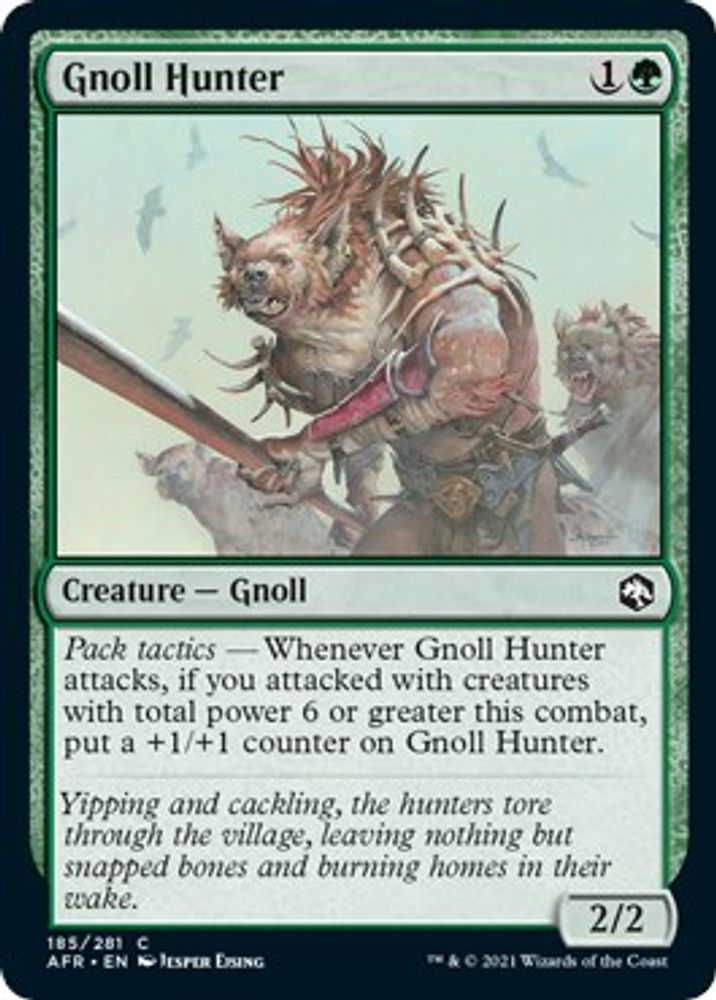 2021 Magic: The Gathering: Adventures in the Forgotten Realms (AFR) - Gnoll Hunter (#185, Common) (, Near Mint)