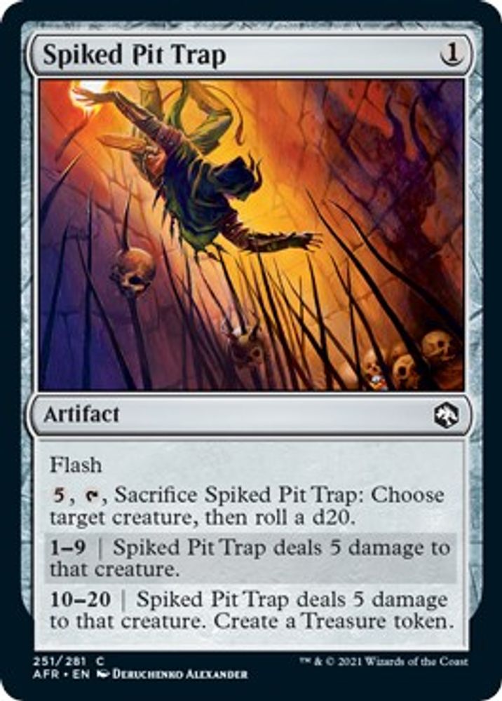 2021 Magic: The Gathering: Adventures in the Forgotten Realms (AFR) - Spiked Pit Trap (#251, Common) (, Near Mint)
