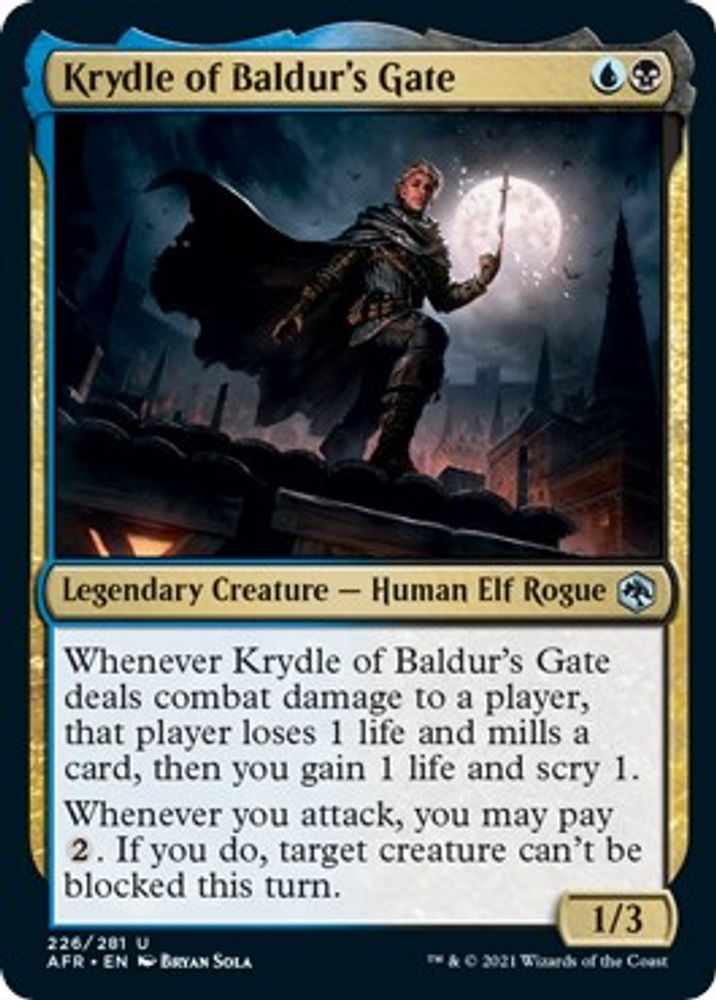 2021 Magic: The Gathering: Adventures in the Forgotten Realms (AFR) - Krydle of Baldurs Gate (#226, Uncommon) (, Near Mint)