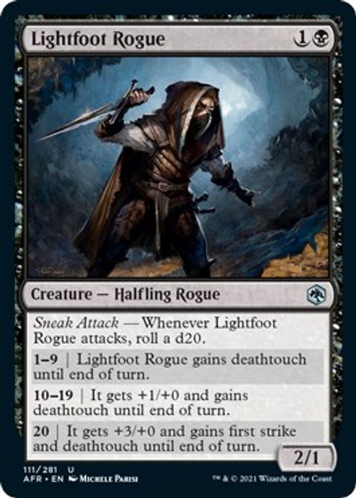 2021 Magic: The Gathering: Adventures in the Forgotten Realms (AFR) - Lightfoot Rogue (#111, Uncommon) (, Near Mint)