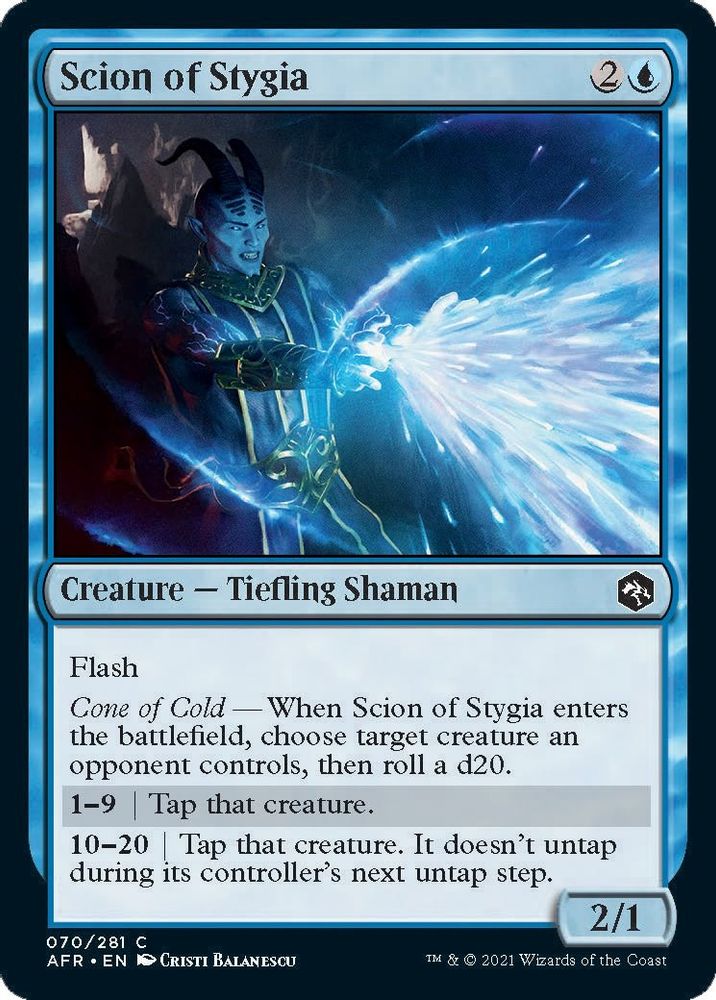 2021 Magic: The Gathering: Adventures in the Forgotten Realms (AFR) - Scion of Stygia (#70, Common) (, Near Mint)