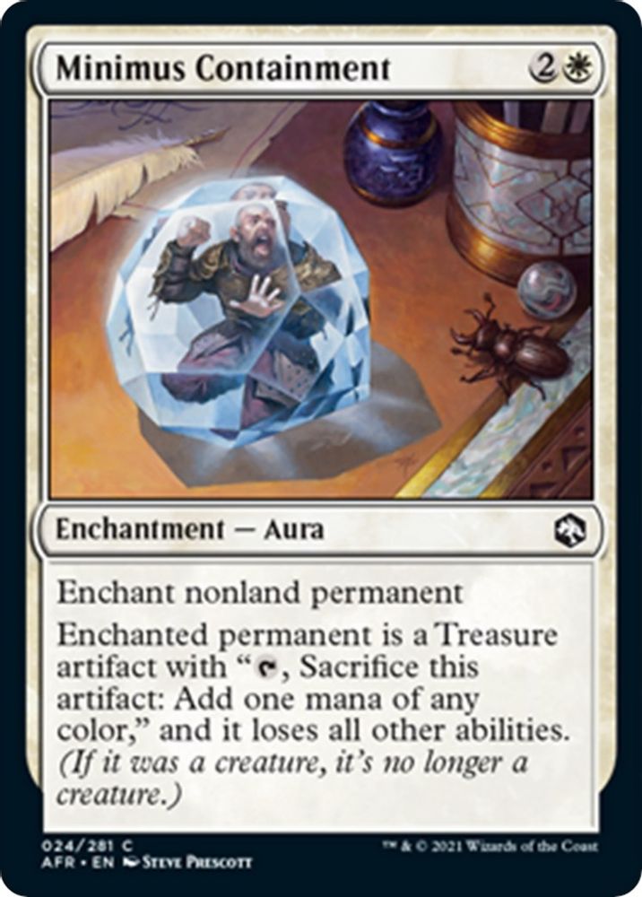 2021 Magic: The Gathering: Adventures in the Forgotten Realms (AFR) - Minimus Containment (#24, Common) (, Near Mint)