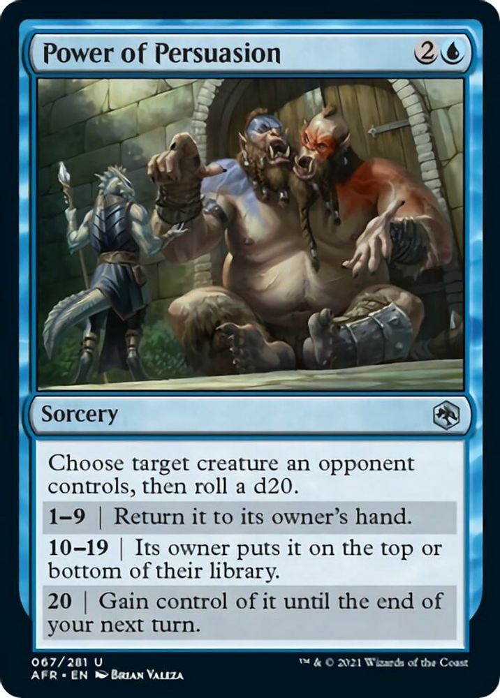 2021 Magic: The Gathering: Adventures in the Forgotten Realms (AFR) - Power of Persuasion (#67, Uncommon) (, Near Mint)